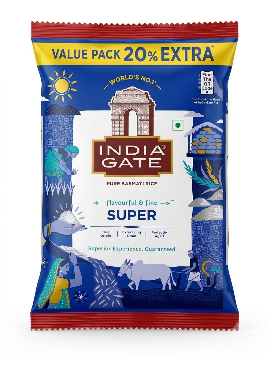 India Gate SuperRice Pure Basmati 1250g